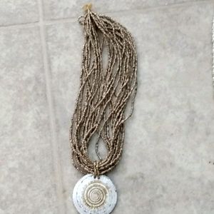 Handmade bohemian shell necklace